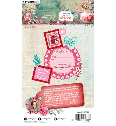 Studio Light JMA Stamp and Cutting dies Heart ATC Sending You Love nr.92