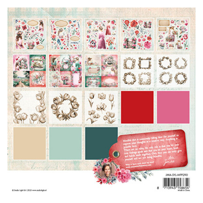 Studio Light JMA Mixed Paper Pad Vellum, Unicolor & Elements Sending You Love nr.290