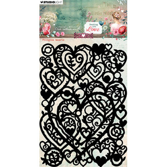 Studio Light JMA Mask Filigree Hearts Sending You Love nr.315
