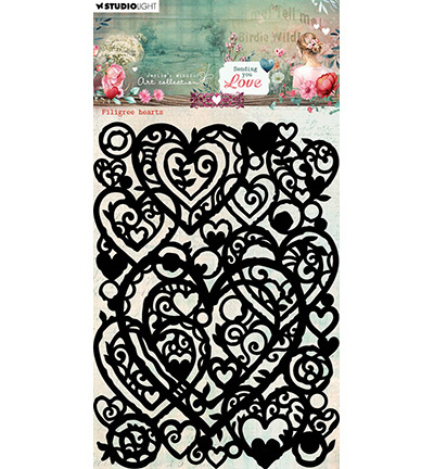 Studio Light JMA Mask Filigree Hearts Sending You Love nr.315