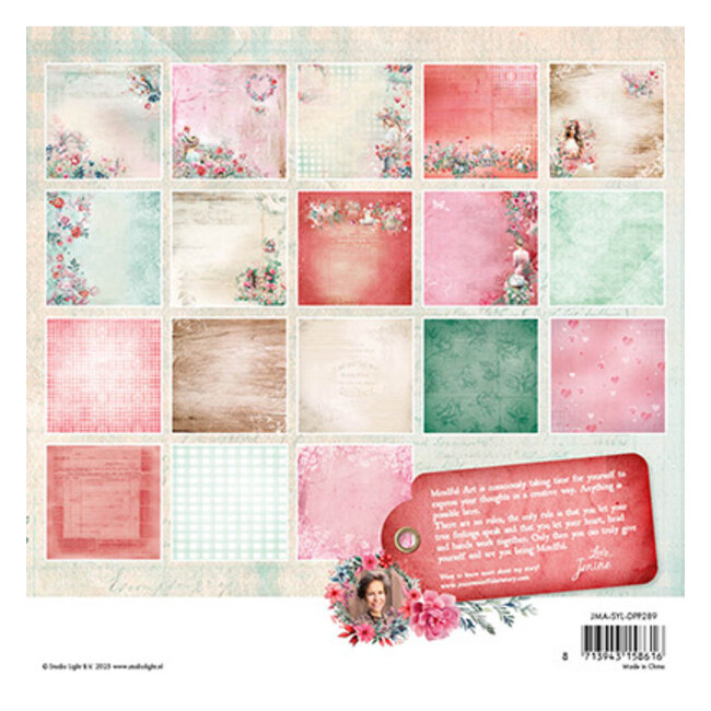 Studio Light JMA Designer Paper Pad Backgrounds Sending You Love nr.289