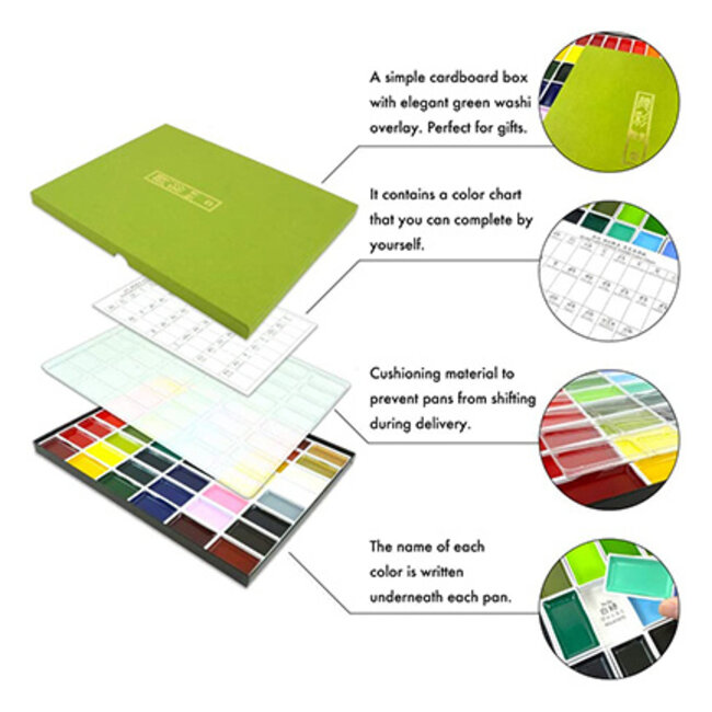 Kuretake / ZIG (MC20/36V) Gansai Tambi Set 36 Colours