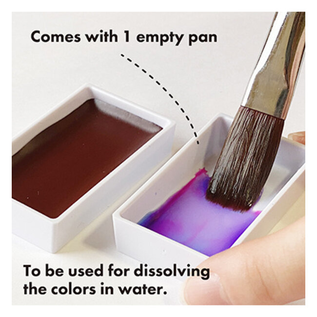 Kuretake / ZIG MC20GN/5V) Gansai Tambi Granulating Colors, 5 Colors set