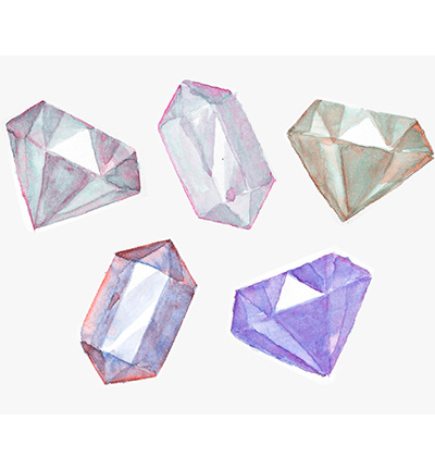 Kuretake / ZIG MC20GN/5V) Gansai Tambi Granulating Colors, 5 Colors set