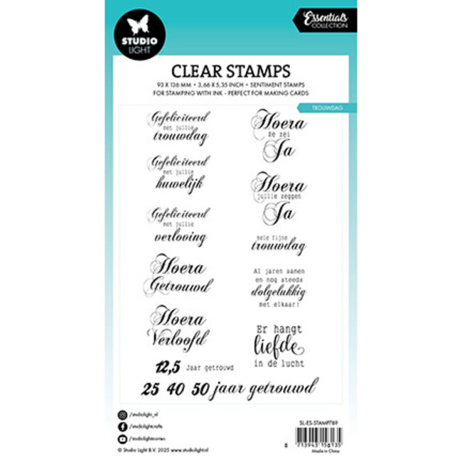 Studio Light SL Clear stamps Trouwdag Essentials nr.789