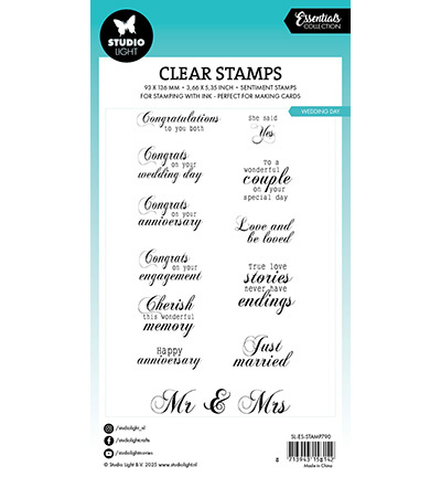 Studio Light SL Clear stamps Wedding Day Essentials nr.790