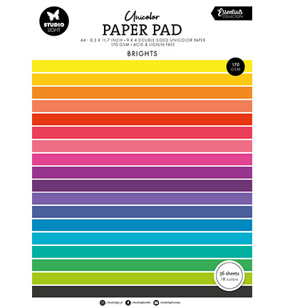 Studio Light SL Unicolor Paper Pad Brights Tones Essentials nr.297