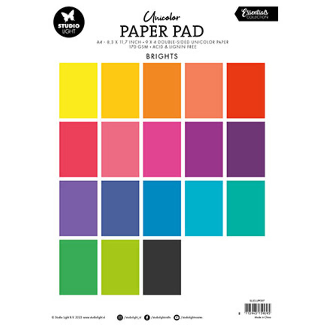 Studio Light SL Unicolor Paper Pad Brights Tones Essentials nr.297