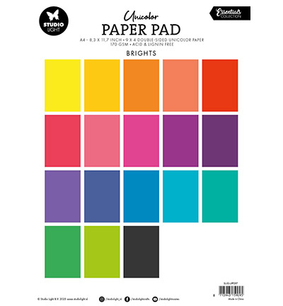 Studio Light SL Unicolor Paper Pad Brights Tones Essentials nr.297