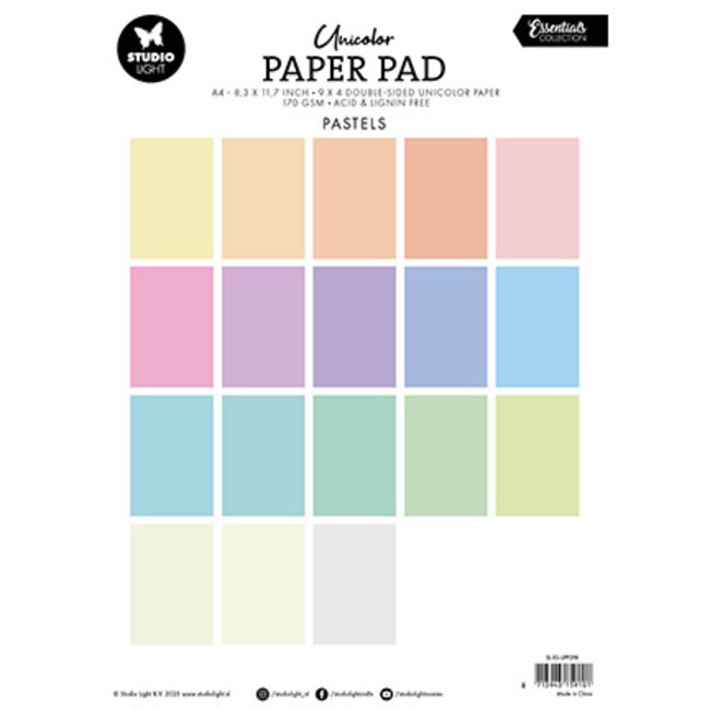 Studio Light SL Unicolor Paper Pad Pastels Tones Essentials nr.298