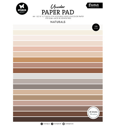 Studio Light SL Unicolor Paper Pad Naturels Tones Essentials nr.299