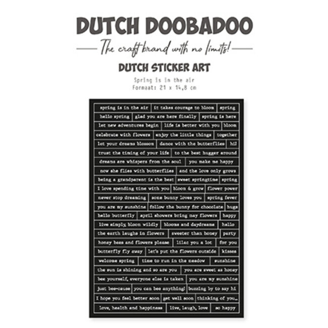 Dutch Doobadoo DDBD Dutch Sticker Happy Spring 2