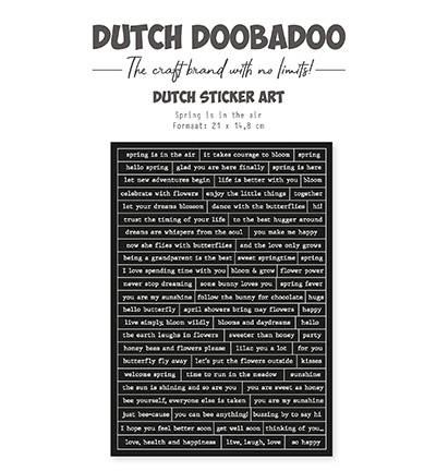 Dutch Doobadoo DDBD Dutch Sticker Happy Spring 2