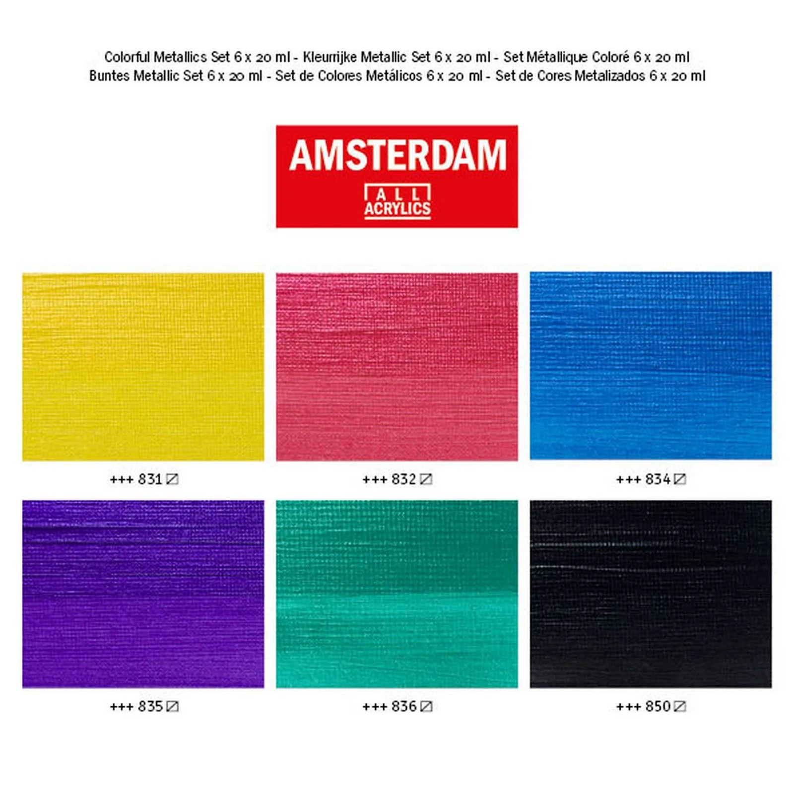 Amsterdam all acrylics Amsterdam • Standard Series Acrylverf Kleurrijke Metallic Set 6x20ml