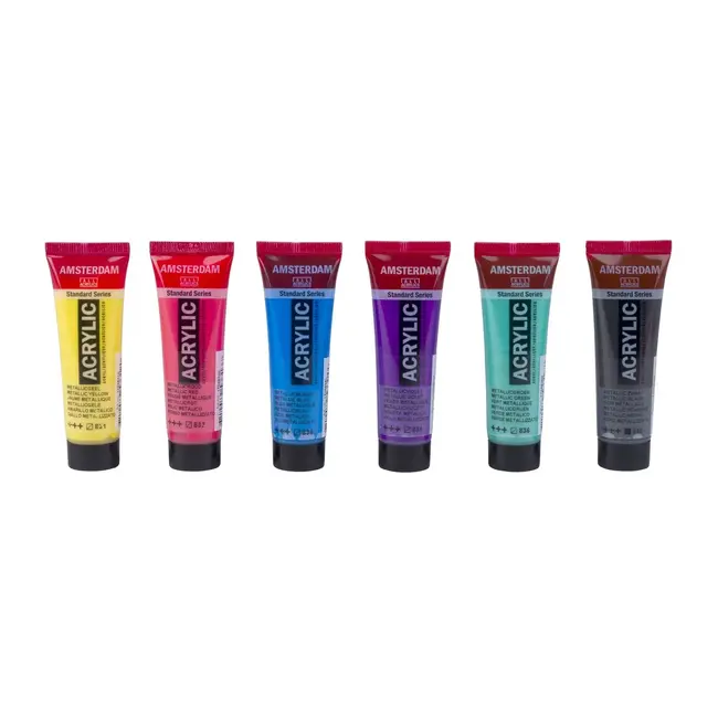 Amsterdam all acrylics Amsterdam • Standard Series Acrylverf Kleurrijke Metallic Set 6x20ml