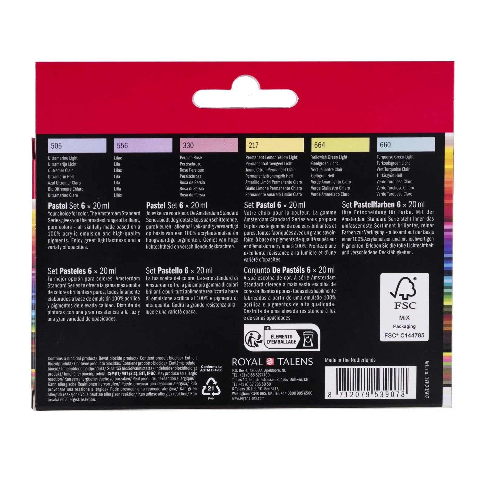 Amsterdam all acrylics Amsterdam • Standard Series Acrylverf Pastel Set 6x20ml