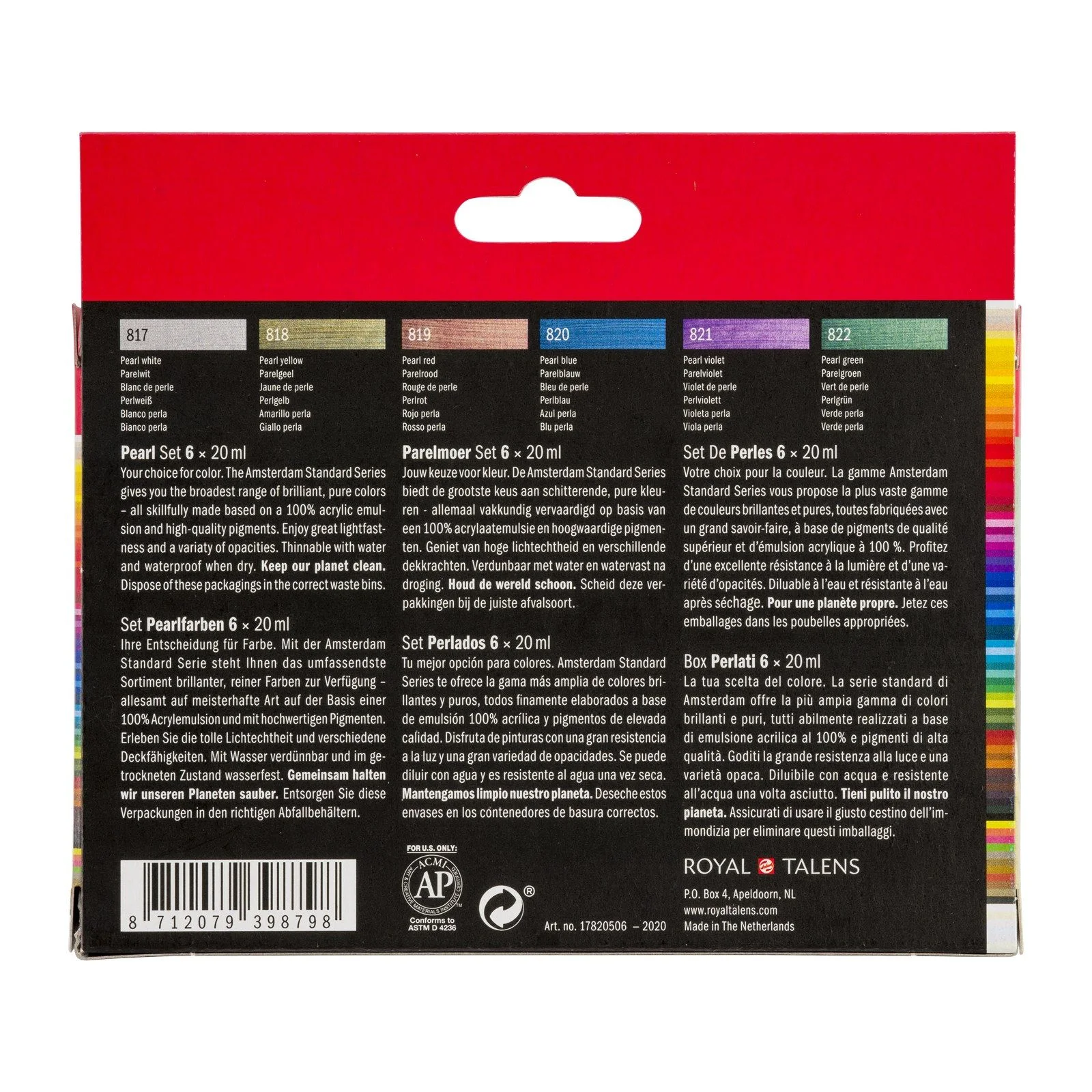 Amsterdam all acrylics Amsterdam • Standard Series Acrylic Paint Pearlescent Set 6x20ml