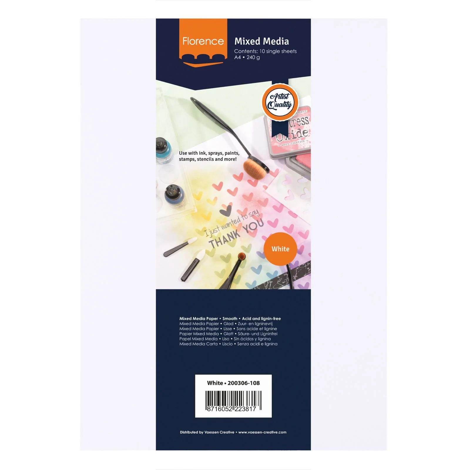 Florence • Mixed Media Papier Glad 240g 10x