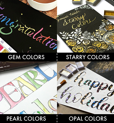 Kuretake / ZIG Gansai Tambi Set 24 Metallic Colours