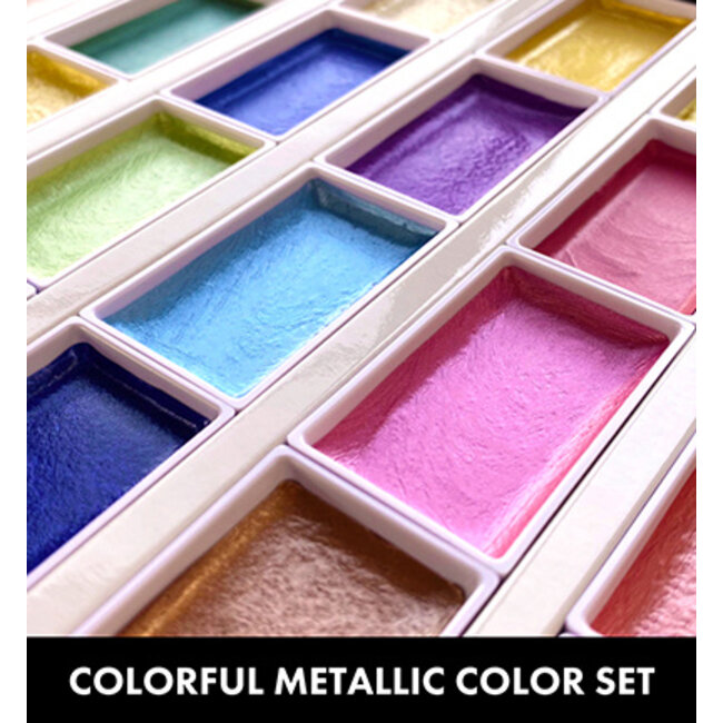 Kuretake / ZIG Gansai Tambi Set 24 Metallic Colours