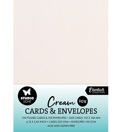 Studio Light Cards & Envelopes Creme Consumables nr.02