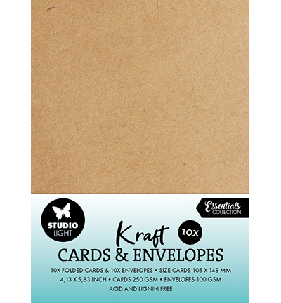 Studio Light Cards & Envelopes Kraft A6 Consumables nr.04