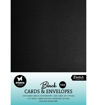 Studio Light Cards & Envelopes Black Consumables nr.07