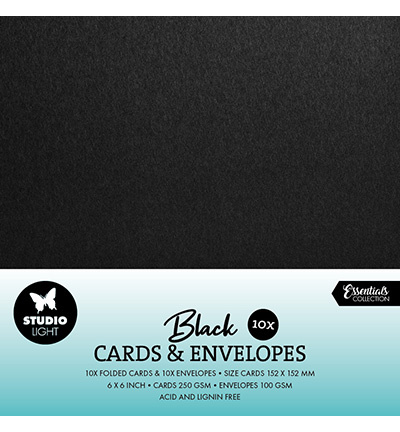 Studio Light Cards & Envelopes Black Consumables nr.11