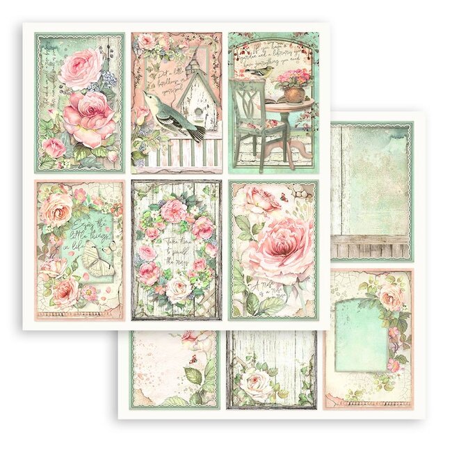 Stamperia Papierblok 30,5x30,5 cm - 10 vellen - House of Roses