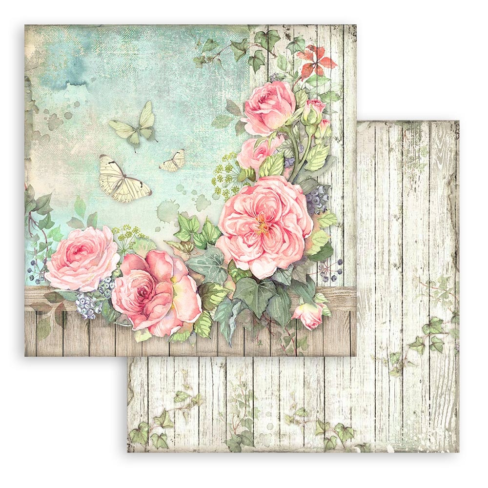 Stamperia Scrapbooking Pad 10 sheets cm 30,5x30,5 (12"x12") - House of Roses