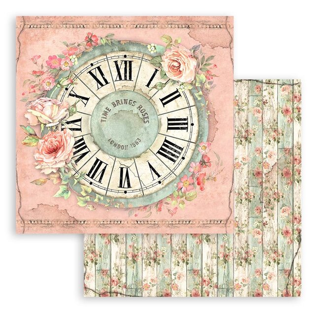 Stamperia Papierblok 30,5x30,5 cm - 10 vellen - House of Roses
