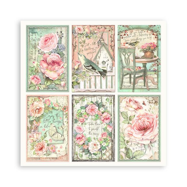 Stamperia Scrapbooking Pad 22 sheets cm 30,5x30,5 (12"x12") Single face - House of Roses