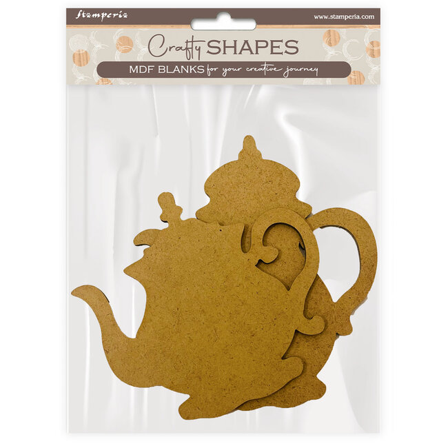 Stamperia Crafty shapes: House of Roses tea pot