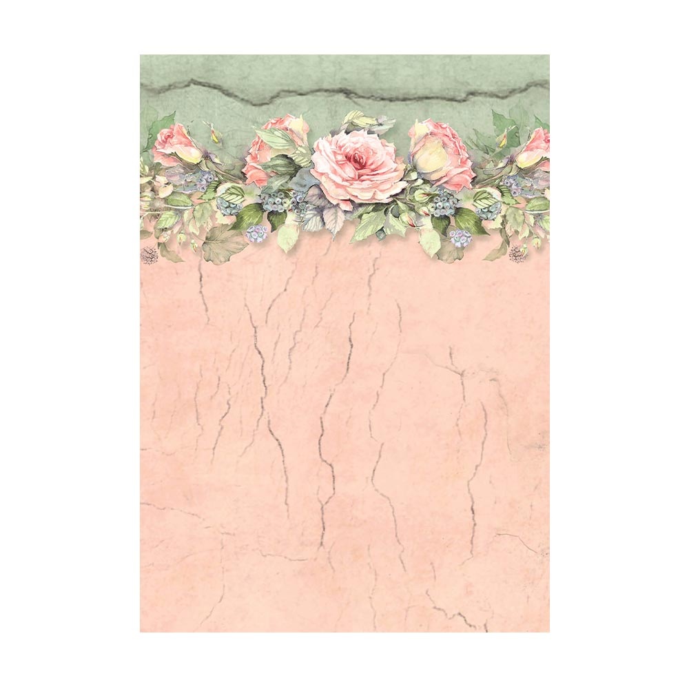 Stamperia Selection 8 Rice paper A6 backgrounds - House of Roses