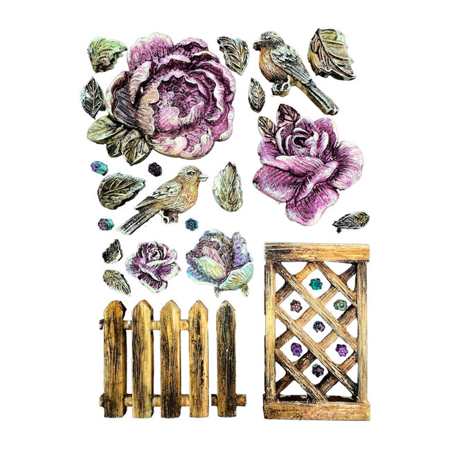 Stamperia Silicon mold A5 - House of Roses fence