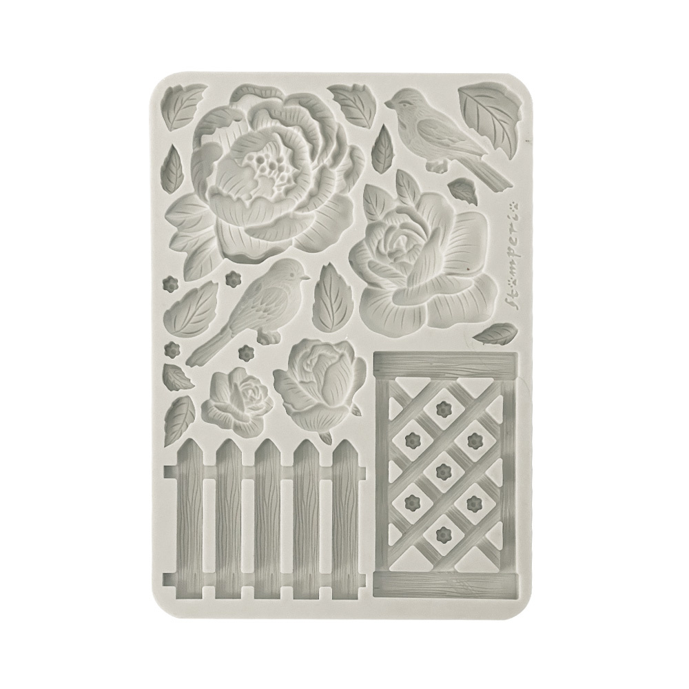 Stamperia Silicon mold A5 - House of Roses fence