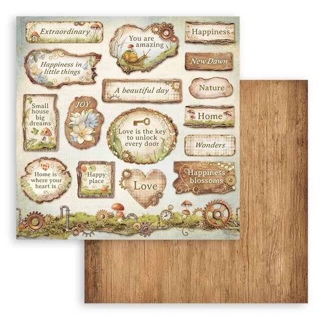 Stamperia Scrapbooking Pad 10 sheets cm 30,5x30,5 (12"x12") - Hidden Grove