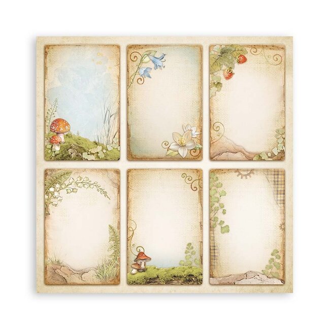 Stamperia Scrapbooking Pad 22 sheets cm 20,3X20,3 (8"X8") Single Face Hidden Grove