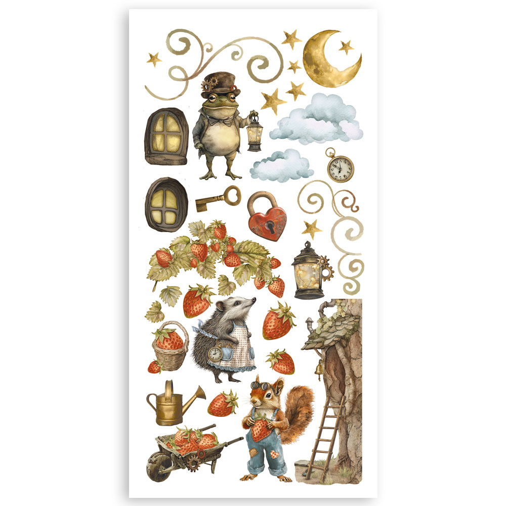 Stamperia Paper cut-outs 2 Double Face -  4 sheets cm. 15x30,5 - Hidden Grove