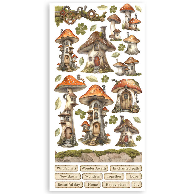 Stamperia Paper cut-outs 2 Double Face -  4 sheets cm. 15x30,5 - Hidden Grove