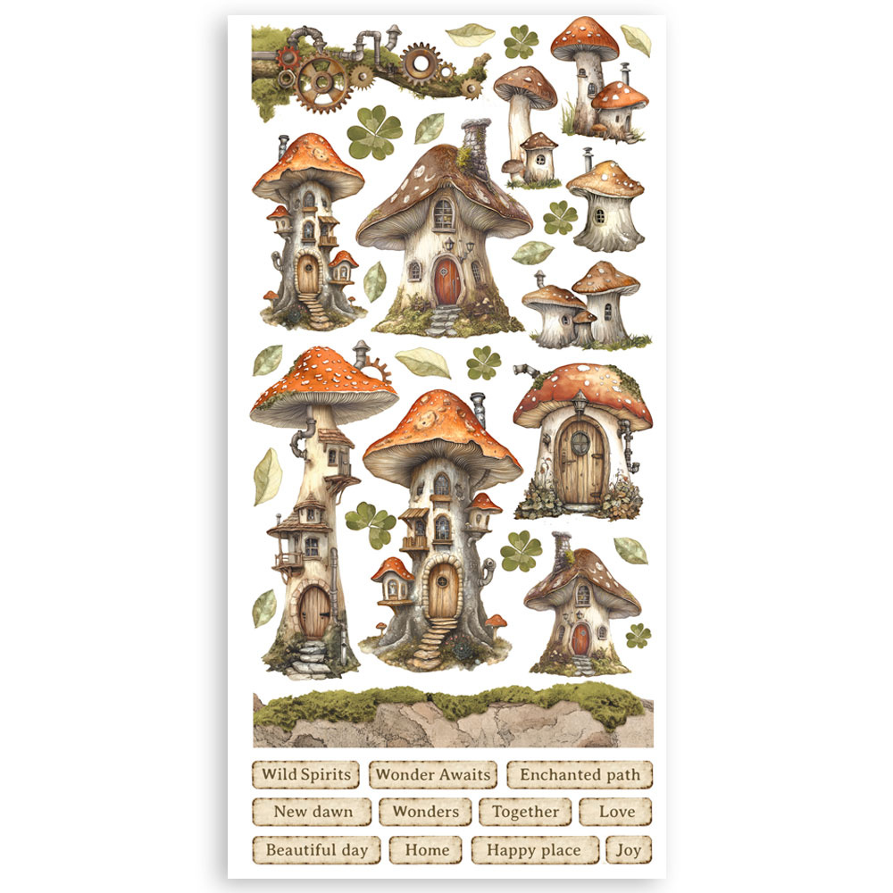 Stamperia Paper cut-outs 2 Double Face -  4 sheets cm. 15x30,5 - Hidden Grove