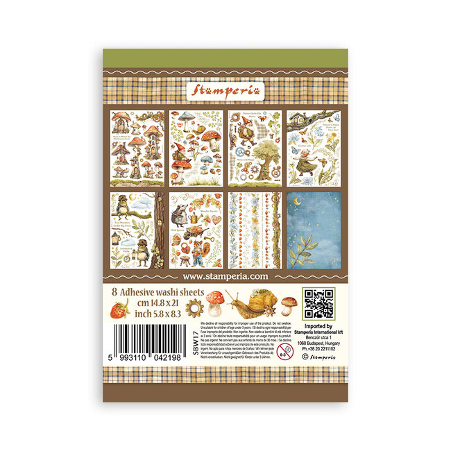 Stamperia Washi pad 8 sheets A5 - Hidden Grove