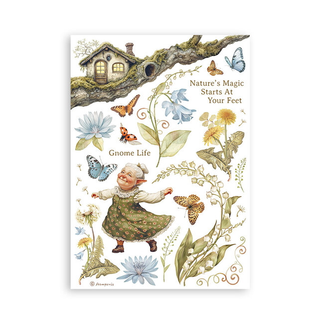 Stamperia Washi pad 8 sheets A5 - Hidden Grove