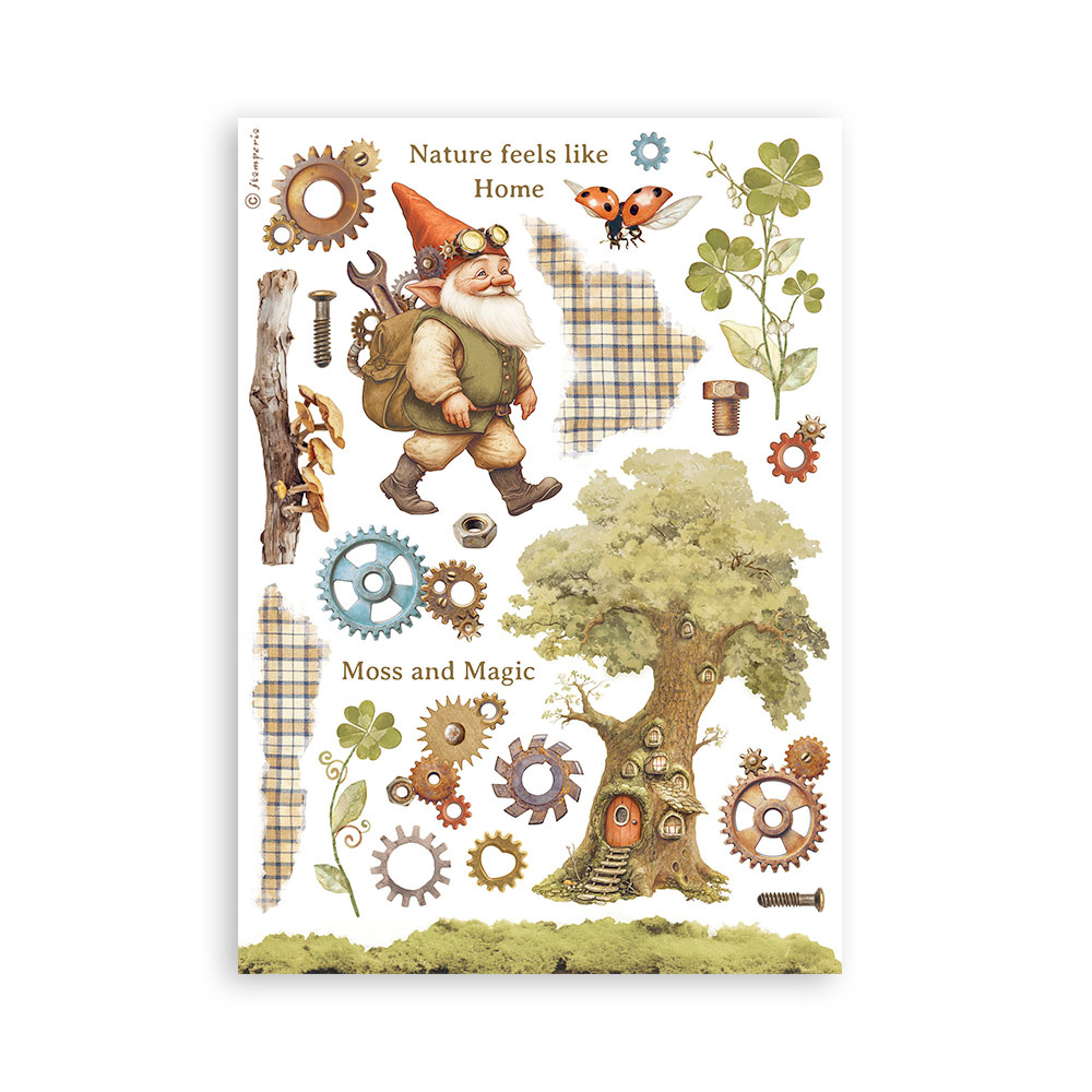 Stamperia Washi pad 8 sheets A5 - Hidden Grove