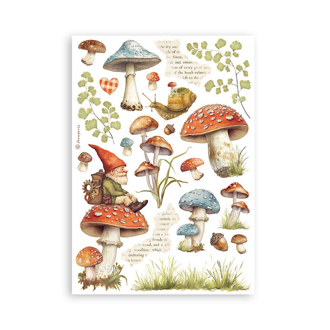Stamperia Washi pad 8 sheets A5 - Hidden Grove