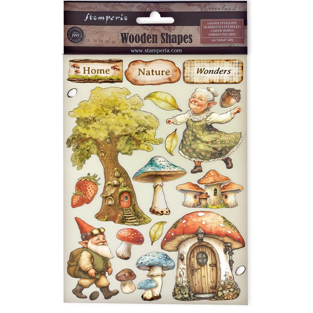 Stamperia Colored Wooden shape A5 - Hidden Grove
