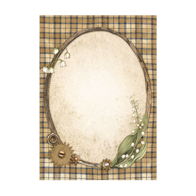 Stamperia Selection 8 Rice paper A6 backgrounds - Hidden Grove