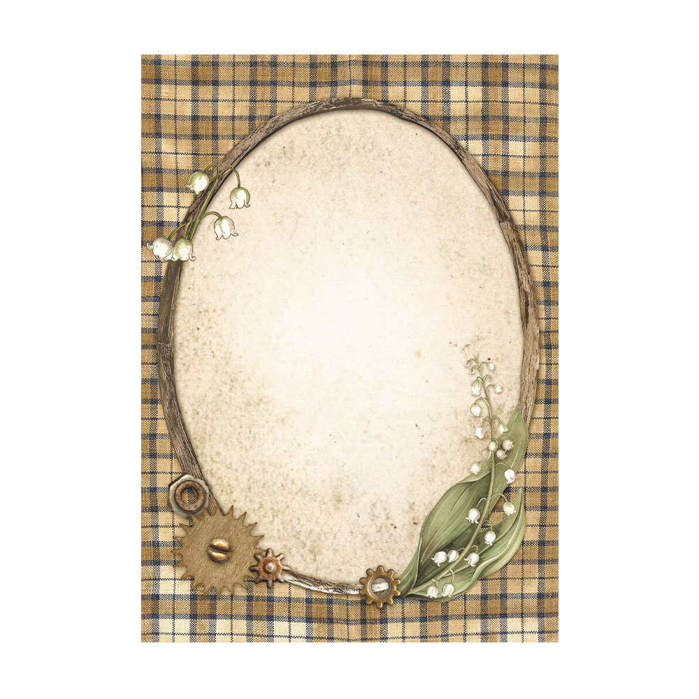 Stamperia Selection 8 Rice paper A6 backgrounds - Hidden Grove