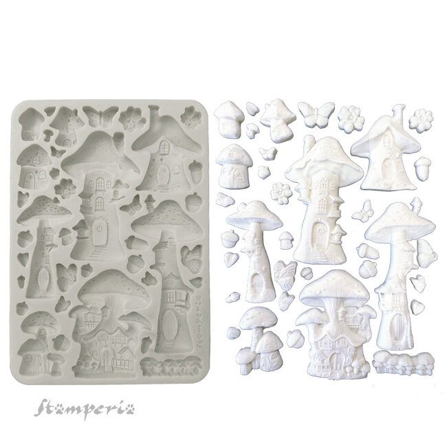 Stamperia Silicon mold A5 - Hidden Grove mushroom house