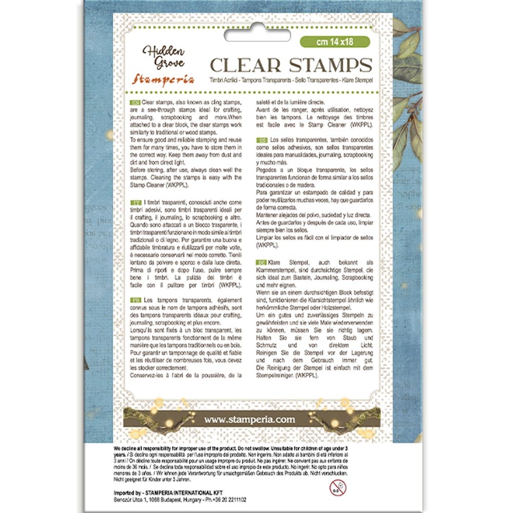 Stamperia Acrylic stamp cm 14x18 - Hidden Grove gnome